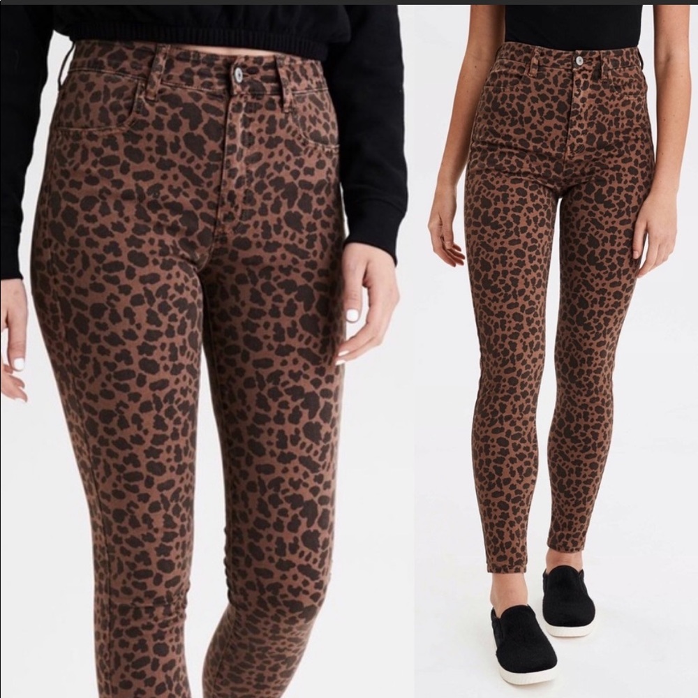 American Eagle Super Hi Rise Jegging Animal Print